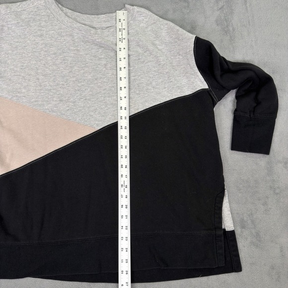 Maurices Sweater Womens 2X Gray Pink Color Block Long Sleeve Pullover Stretch - Picture 4 of 8
